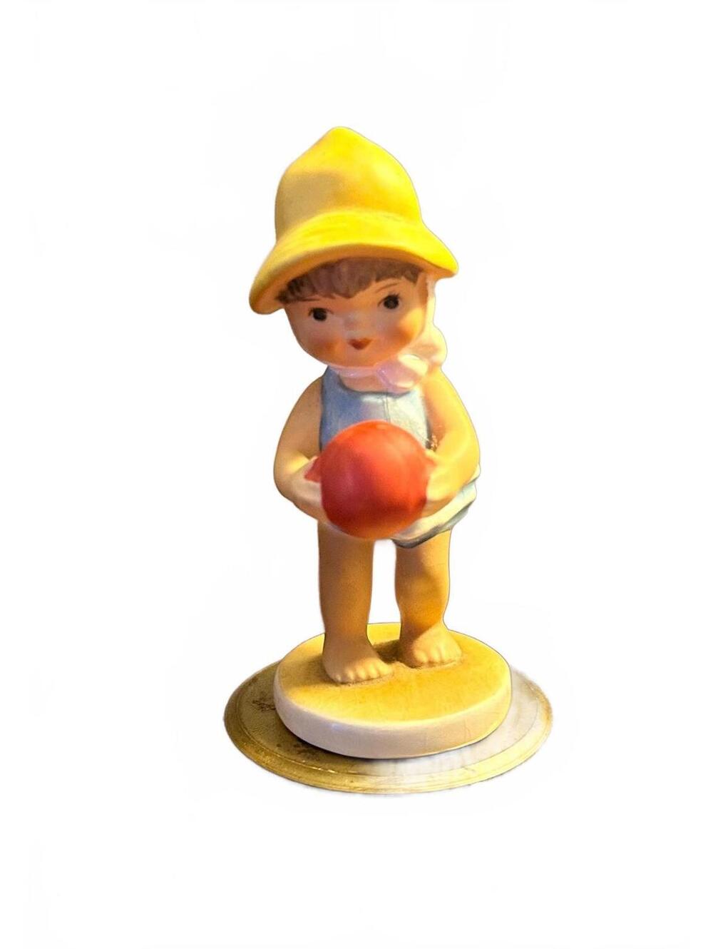Vintage Goebel Porcelain Beach Baby Figurine With Ball